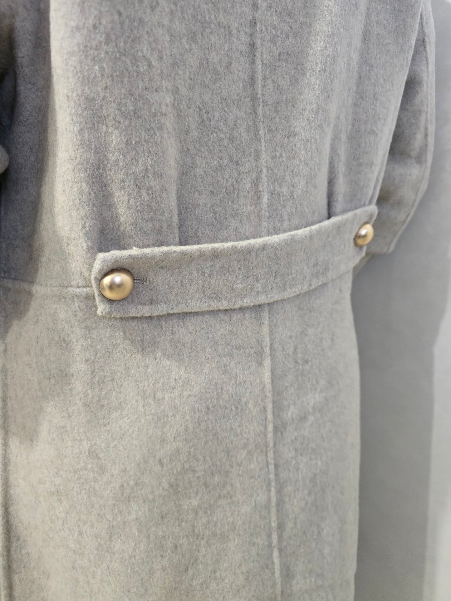 Lange Wolmix Mantel – Dark Beige