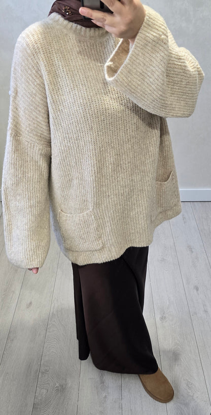 Oversized Knit – Beige