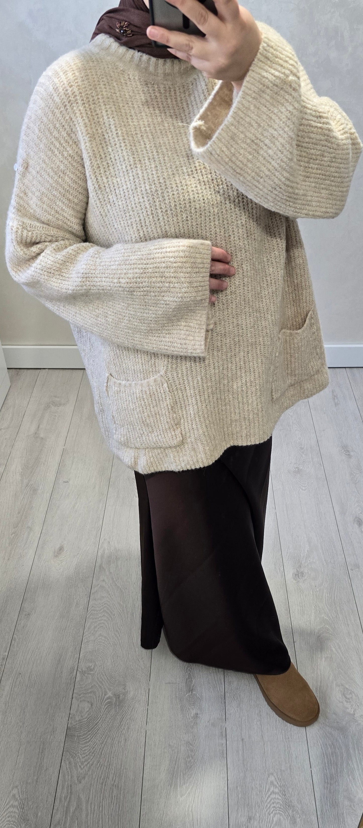 Oversized Knit – Beige