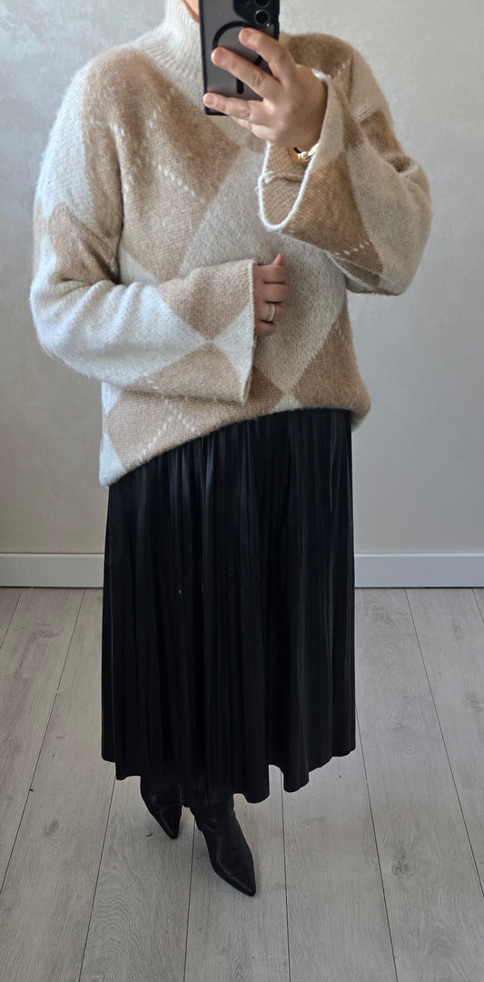 Soft Argyle Knit Trui