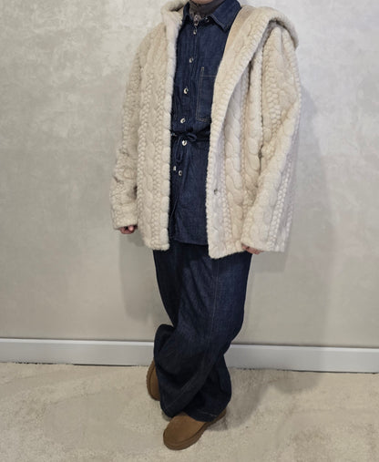 Soft Fur Jacket met Capuchon