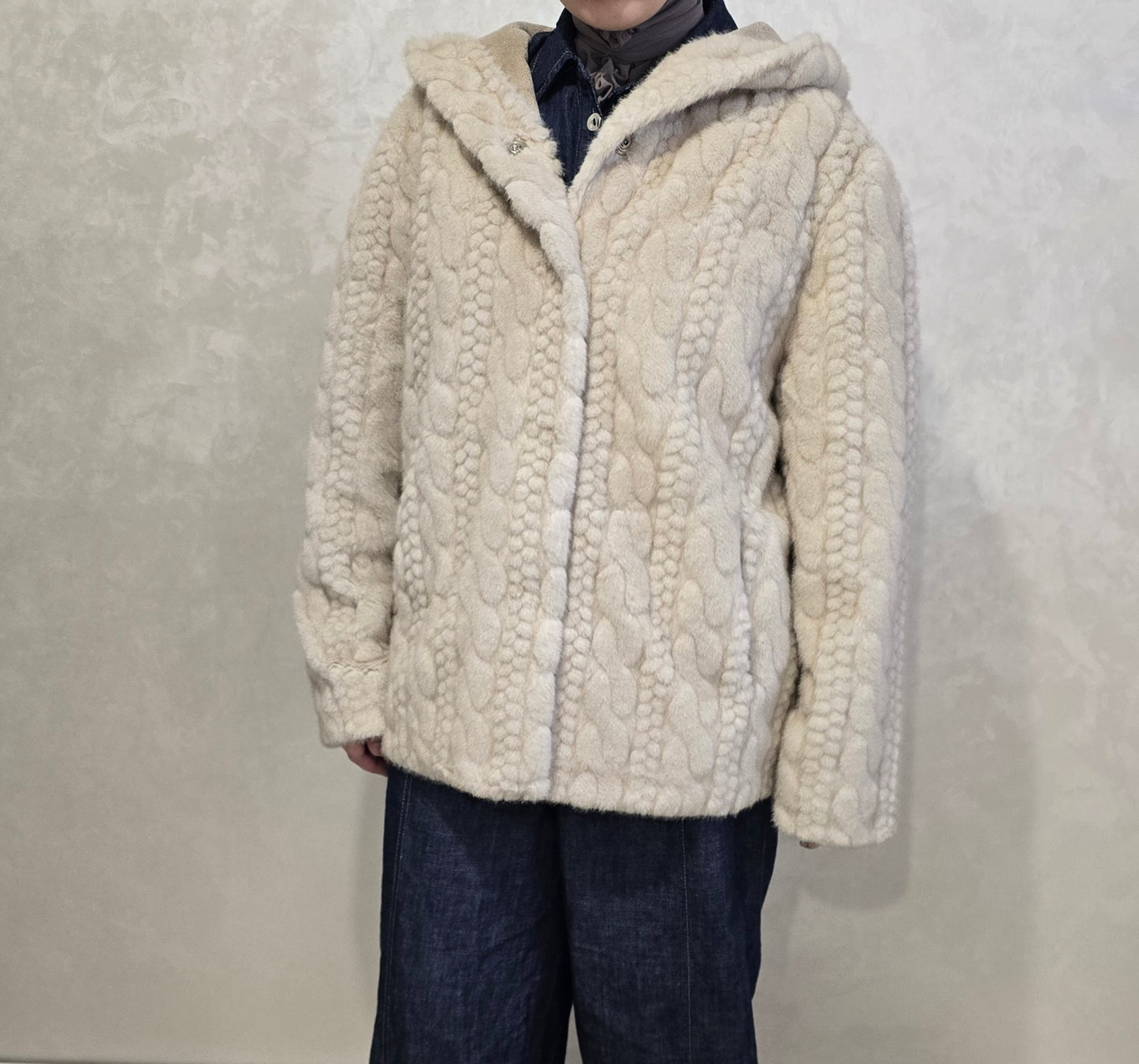 Soft Fur Jacket met Capuchon