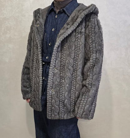Soft Fur Jacket met Capuchon