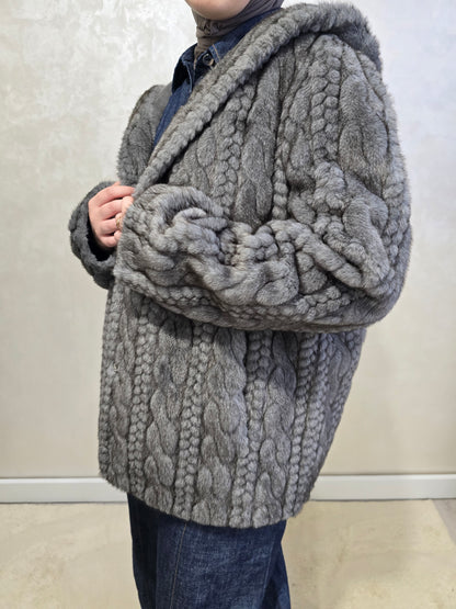 Soft Fur Jacket met Capuchon