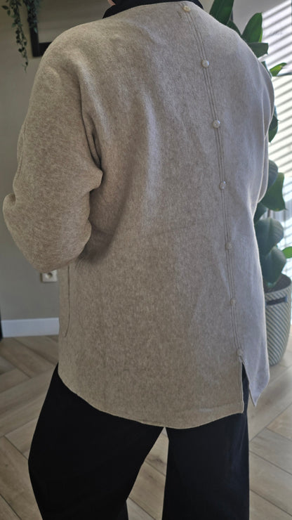 Soft Knit Top with Back Buttons – Timeless Essential