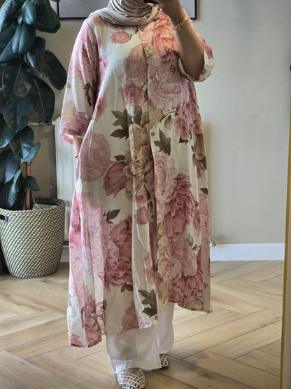 Rosalie Bloom Linen Dress 🌸
